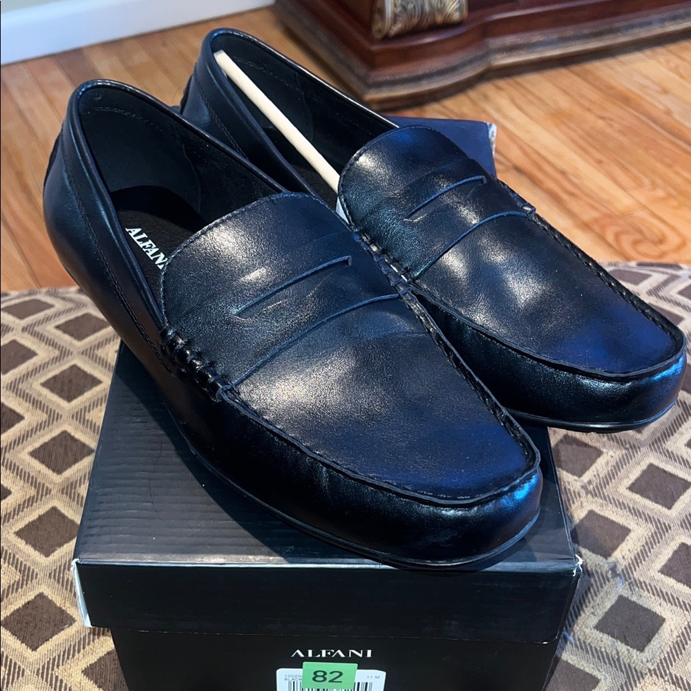 Alfani Men's Elegant Black Slip-On Loafers
